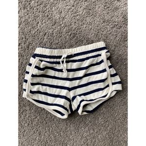 Gap girls cream/navy drawstring shorts, size 8
